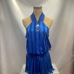 Adidas Asymmetrical Blue Dress with Draped Details